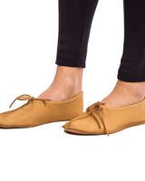Ballerina Brown Moosehide - Soft and Supple Womens Slippers - Quetzal Artisan