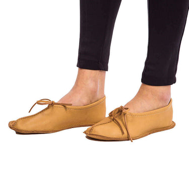 Ballerina Brown Moosehide - Hiawatha Slippers - Soft & Supple - Quetzal Artisan