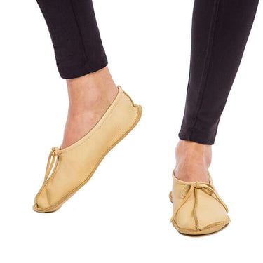 Ballerina Cream Mooshide - Soft and Supple Hiawatha Slippers - Quetzal Artisan