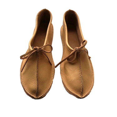 Ballerina Brown Moosehide - Hiawatha Slippers - Soft & Supple - Quetzal Artisan