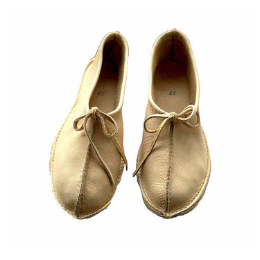 Ballerina Cream Mooshide - Soft and Supple Hiawatha Slippers - Quetzal Artisan