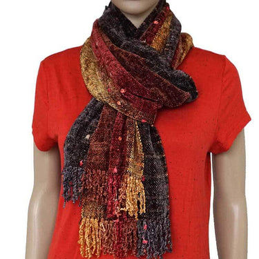 Bamboo Scarf Autumn - With Ribbon - Beautiful and Fairtrade - Quetzal Artisan