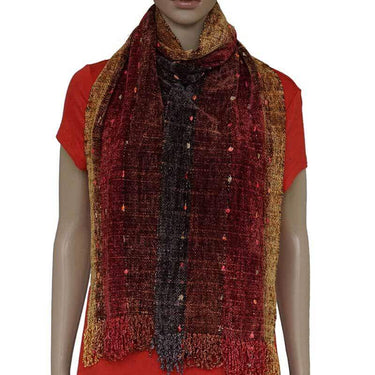 Bamboo Scarf Autumn - With Ribbon - Beautiful and Fairtrade - Quetzal Artisan
