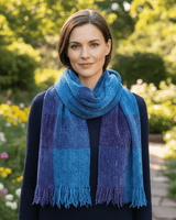Bamboo Scarf Celestial Blue - Organic Bamboo - Mooi & Fairtrade - Quetzal Artisan
