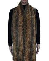 Bamboo Scarf Gold Taupe - Handmade, Beautiful and Fairtrade - Quetzal Artisan