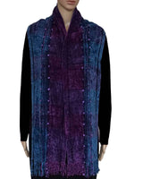 Bamboo Scarf Blue Purple - Handmade, Beautiful and Fairtrade - Quetzal Artisan