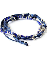 Bracelet Blue Smile - 2 strands - Handmade and Fairtrade - Quetzal Artisan