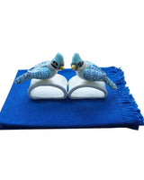 Blue Jay Napkin Rings - Cotton Napkins - Handmade & Fair - Quetzal Artisan