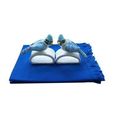 Blue Jay Napkin Rings - Cotton Napkins - Handmade & Fair - Quetzal Artisan