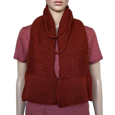 Bolero Scarf Bordeaux - Knitted Necklace - Stylish and Warm - Quetzal Artisan