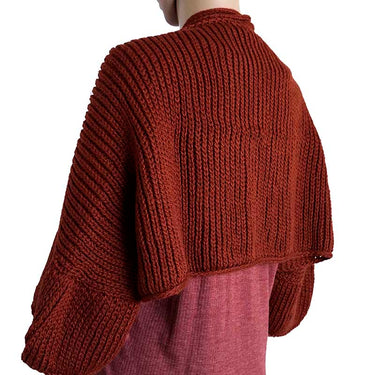 Bolero Scarf Bordeaux - Knitted Necklace - Stylish and Warm - Quetzal Artisan