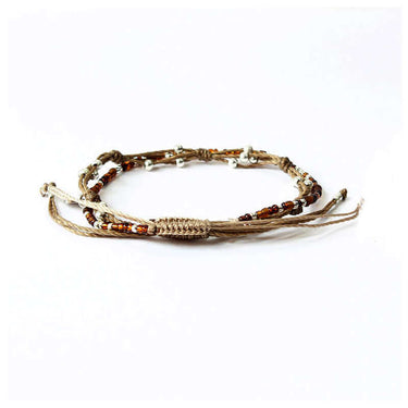 Bracelet Brown Smile - 2 strands - Beautiful and Fairtrade - Quetzal Artisan