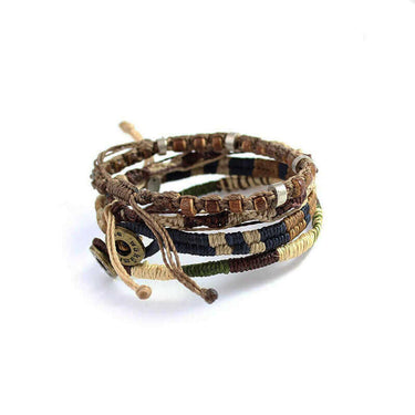 Bracelet Earth Brown - For Men - Handmade and Fairtrade - Quetzal Artisan