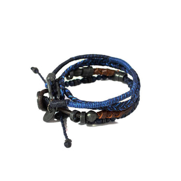 Bracelet Earth Blue - For Men - Beautiful and Fairtrade - Quetzal Artisan