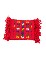 Brilliant Red Coasters - Set of 6 - Cotton - Mayan Design - Quetzal Artisan