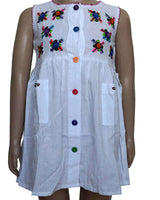 Cotton Dress Blue Flowers 4 - Age 1-2 years - Pretty & Fair - Quetzal Artisan