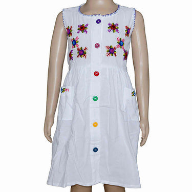 Cotton Dress Blue Ivy 8 - Age 2-3 - Lovely and Fairtrade - Quetzal Artisan