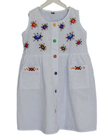 Cotton Dress Blue Moon 10 - Age 3-4 years - Lovely and Fair - Quetzal Artisan