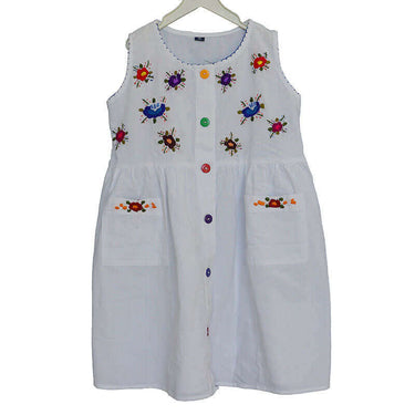 Cotton Dress Blue Moon 10 - Age 3-4 years - Lovely and Fair - Quetzal Artisan