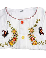 Cotton Dress Orange Butterfly 10 - Age 3-4 years - Fairtrade - Quetzal Artisan