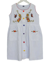 Cotton Dress Orange Butterfly 10 - Age 3-4 years - Fairtrade - Quetzal Artisan