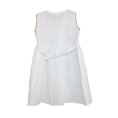 Cotton Dress Orange Flowers 4 - Age 1-2 years - Fairtrade - Quetzal Artisan