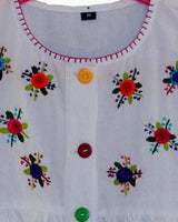 Cotton Dress Zinnias 8 - Ages 2-3 years - Pretty & Fairtrade - Quetzal Artisan