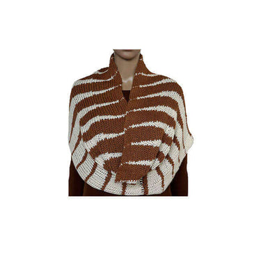 Cowl Scarf Cream Brown - Handmade - Alpaca Wool & Pima Cotton - Quetzal Artisan