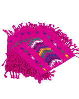 Deep Pink Coasters - Set of 2 - Cotton - Mayan Design - Fairtrade - Quetzal Artisan