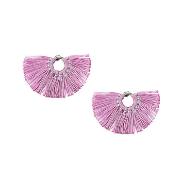 Fan Earrings Lavender - Handmade and Fairtrade Jewelry - Quetzal Artisan