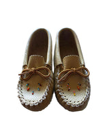 Girls Moccasins - Beaded Leather Shoes with Rubber Soles for Toddlers - Quetzal Artisan