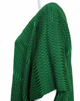 Green Summer Poncho - Eco-friendly & Fairtrade Cotton Tunic - Quetzal Artisan