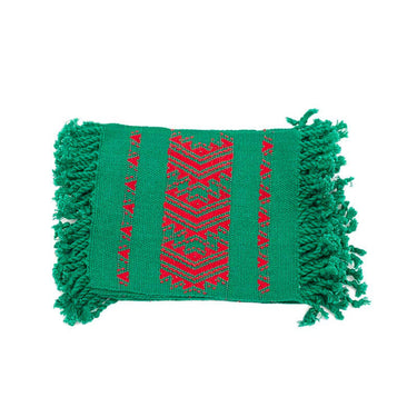 Green Red Coasters - Set of 6 - Mayan Design - Fairtrade - Quetzal Artisan