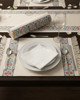 Happiness Placemats - Set of 6 Natural Cotton Table Mats - Quetzal Artisan