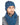 Scarf and Hat Blue Ocean - Men Long Winter Scarf Alpaca Wool - Quetzal Artisan