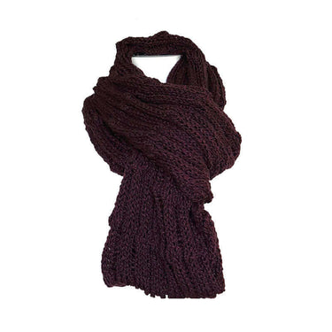 Infinity Scarf Aubergine - Organic Cotton - Stylish and Warm - Quetzal Artisan