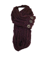 Infinity Scarf Aubergine - Handmade with Organic Cotton - Quetzal Artisan