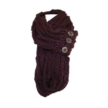 Infinity Scarf Aubergine - Organic Cotton - Stylish and Warm - Quetzal Artisan