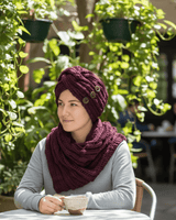 Infinity Scarf Aubergine - Handmade with Organic Cotton - Quetzal Artisan