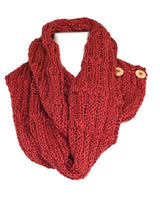 Infinity Scarf Coral - Organic Cotton Elegant and Versatile - Quetzal Artisan