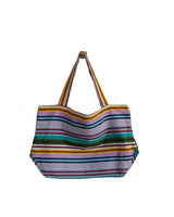 Striped Cotton Shopper - Handmade - Beautiful and Fairtrade - Quetzal Artisan