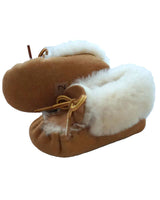 Kids Sheepskin Moccasins - Baby Toddler Winter Fur Slippers - Quetzal Artisan