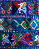Mayan Cushion Cover Blue - Cotton - Colorful and Fairtrade - Quetzal Artisan