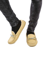 Men Moccasins Natural - Leather Slippers Native Footwear - Quetzal Artisan