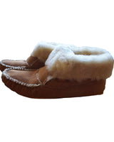 Men Sheepskin Moccasin Boots - Handmade Warm House Slippers - Quetzal Artisan