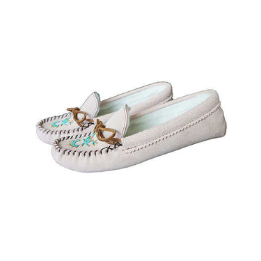 Suede Moccasins Light Pink - Indoor Use - Women Slippers - Quetzal Artisan