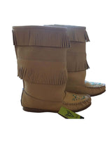 Mooshide Mukluks - Women Native Canadian Fringe Beaded Boots - Quetzal Artisan