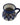 Mug Blue with Small Saucer - Handmade of Stoneware Fairtrade - Quetzal Artisan