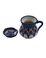 Mug Blue with Small Saucer - Handmade - Lovely and Fairtrade - Quetzal Artisan