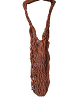 Net Bag Mahogany - Fairtrade Natural Dyed Macrame market bag - Quetzal Artisan